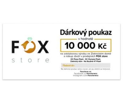Dárkový poukaz FOX zlatnického domu Roudná v hodnotě 10000 Kč