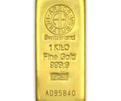 1000g | Investiční zlatý slitek | Argor Heraeus | Švýcarsko