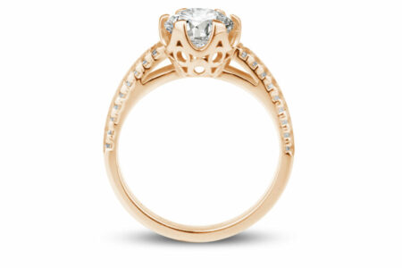 Zlatnický dům®/Diamantový zásnubní prsten FOX®28 z růžového zlata